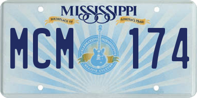 MS license plate MCM174