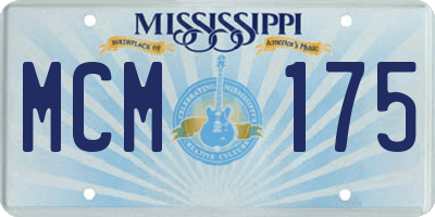 MS license plate MCM175