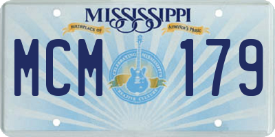 MS license plate MCM179