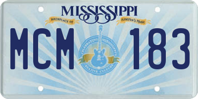 MS license plate MCM183