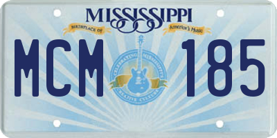 MS license plate MCM185