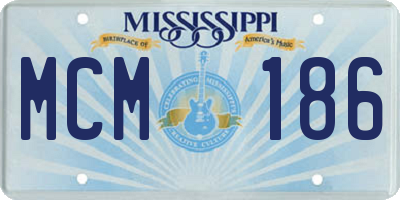 MS license plate MCM186