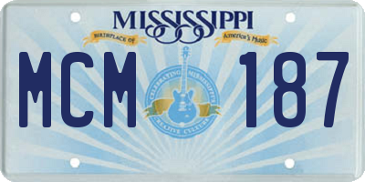 MS license plate MCM187