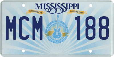 MS license plate MCM188