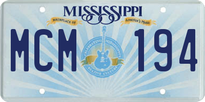 MS license plate MCM194