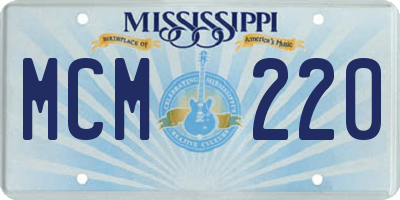 MS license plate MCM220