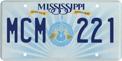 MS license plate MCM221