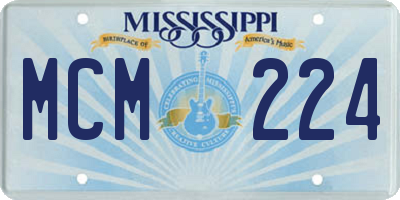MS license plate MCM224