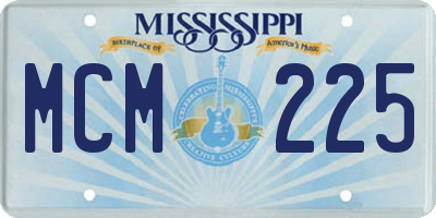 MS license plate MCM225