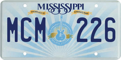 MS license plate MCM226
