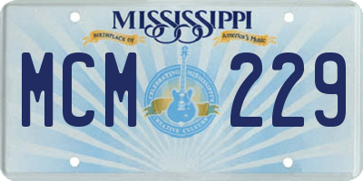 MS license plate MCM229