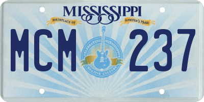 MS license plate MCM237