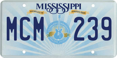 MS license plate MCM239