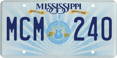 MS license plate MCM240