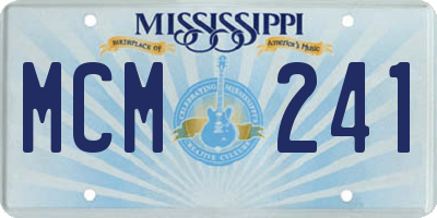 MS license plate MCM241