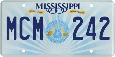 MS license plate MCM242