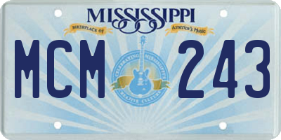 MS license plate MCM243