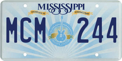 MS license plate MCM244