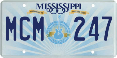 MS license plate MCM247