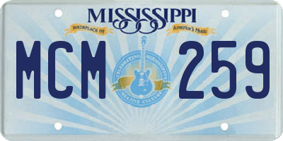 MS license plate MCM259