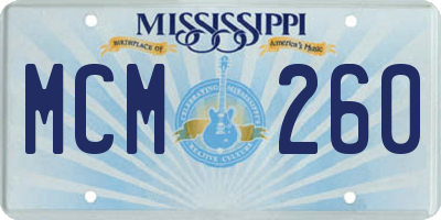 MS license plate MCM260