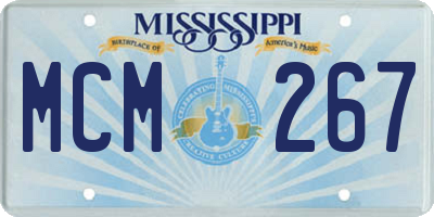 MS license plate MCM267