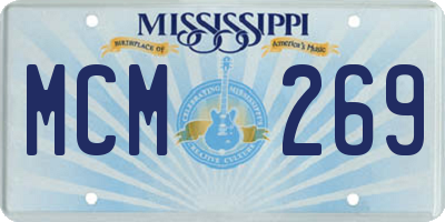 MS license plate MCM269