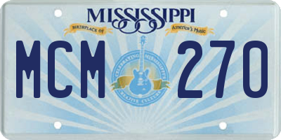 MS license plate MCM270