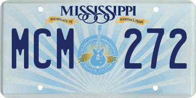 MS license plate MCM272