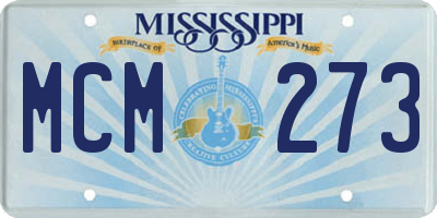 MS license plate MCM273