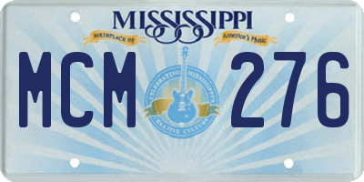 MS license plate MCM276