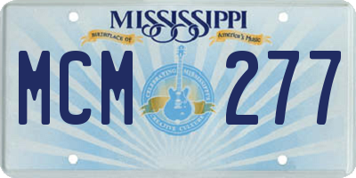 MS license plate MCM277