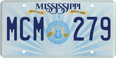 MS license plate MCM279