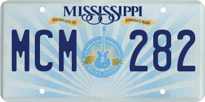MS license plate MCM282