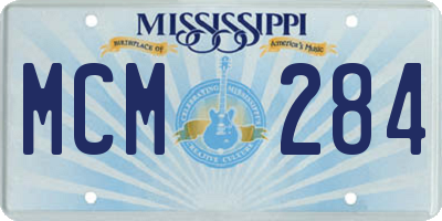 MS license plate MCM284
