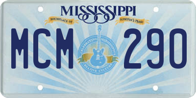 MS license plate MCM290