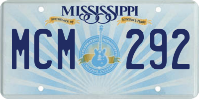 MS license plate MCM292