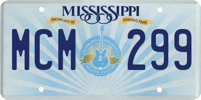 MS license plate MCM299