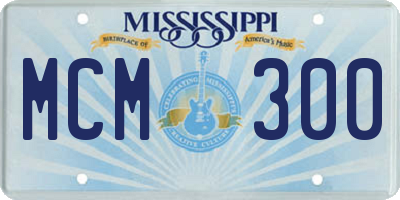 MS license plate MCM300