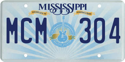 MS license plate MCM304