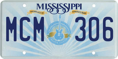 MS license plate MCM306