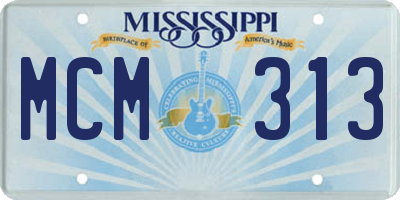 MS license plate MCM313