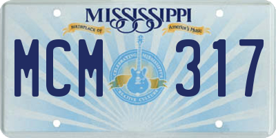 MS license plate MCM317