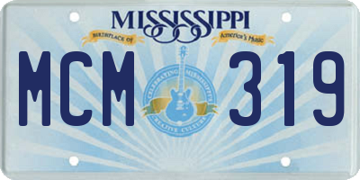 MS license plate MCM319