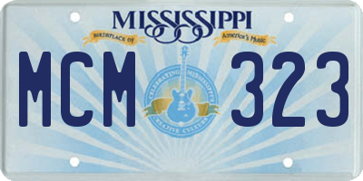 MS license plate MCM323