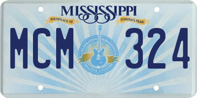 MS license plate MCM324