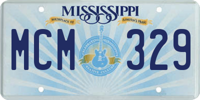 MS license plate MCM329