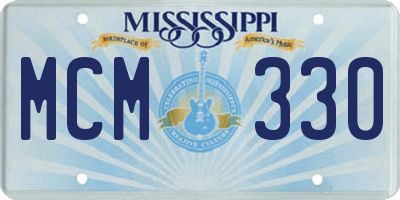 MS license plate MCM330
