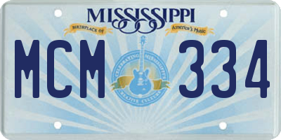 MS license plate MCM334
