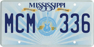 MS license plate MCM336